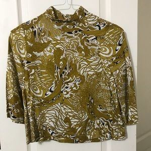 NEW! H&M 3/4 sleeve mustard high neck crop top